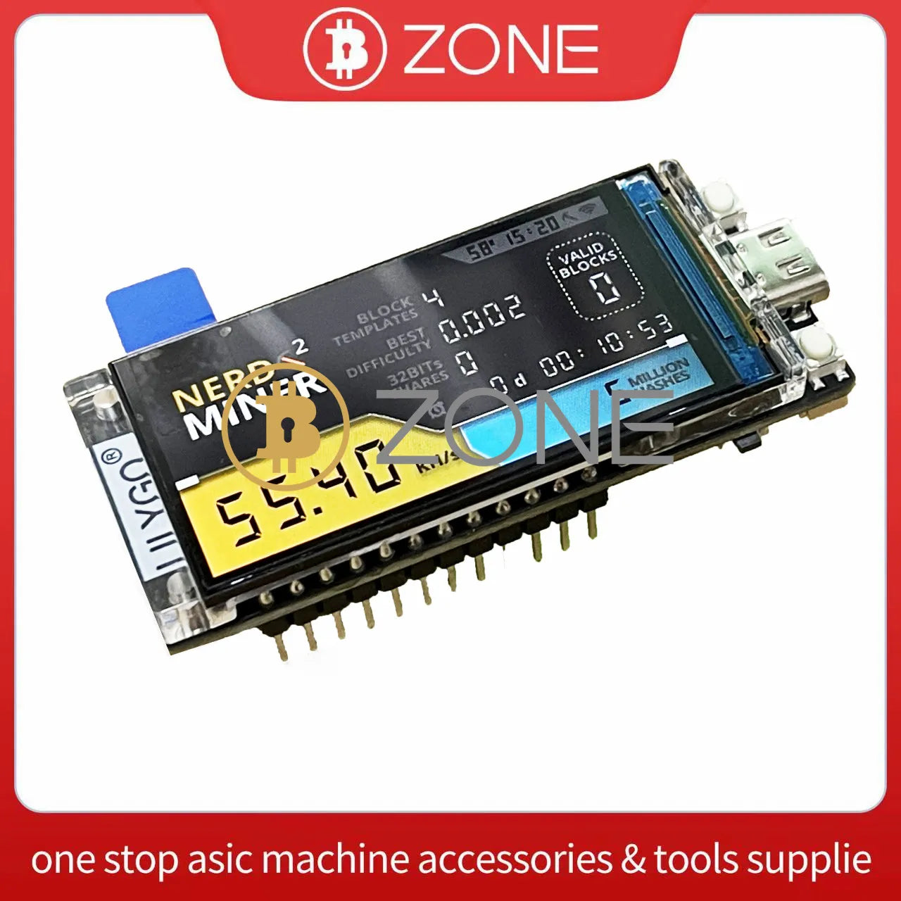 Offical Nerd Miner V2 Bitcoin Solo Lottery Miner - BTC Crypto Naked Nerdminer Ready to Ship