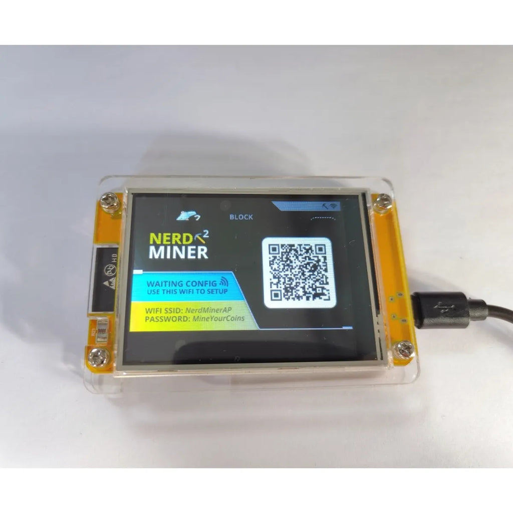 2.8 Inch ESP32-2432S028R Nerdminer V2 Hashrate, Smart Display, Crypto Solo, Lottery, Nerd Miner, Bitcoin Miner, 49 K/S