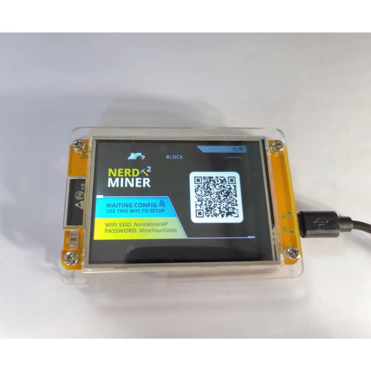 2.8 Inch ESP32-2432S028R Nerdminer V2 Hashrate, Smart Display, Crypto Solo, Lottery, Nerd Miner, Bitcoin Miner, 49 K/S