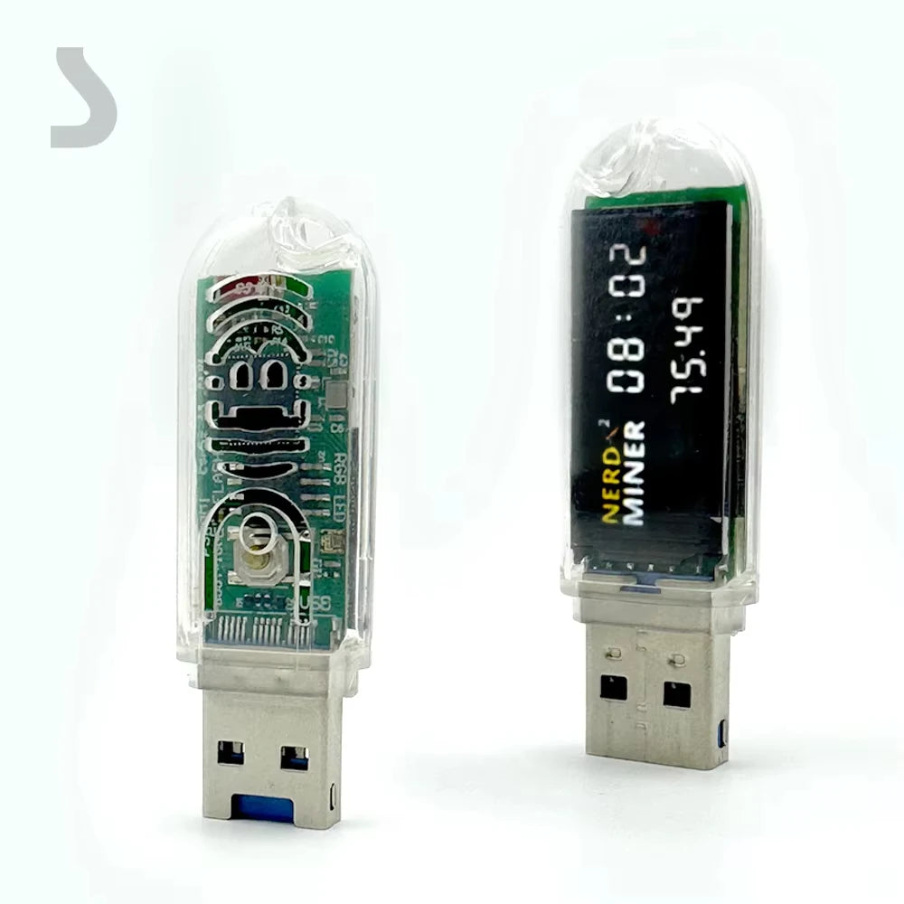 Bitcoin Miner USB Lucky Miner LV03 MINI ASIC Mining 74KH/S Solo Miner Crypto Mining Silent Miner Machine Lottery Device