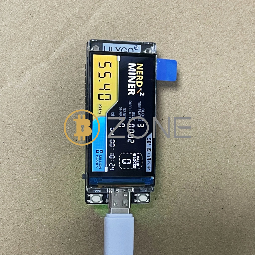 Offical Nerd Miner V2 Bitcoin Solo Lottery Miner - BTC Crypto Naked Nerdminer Ready to Ship