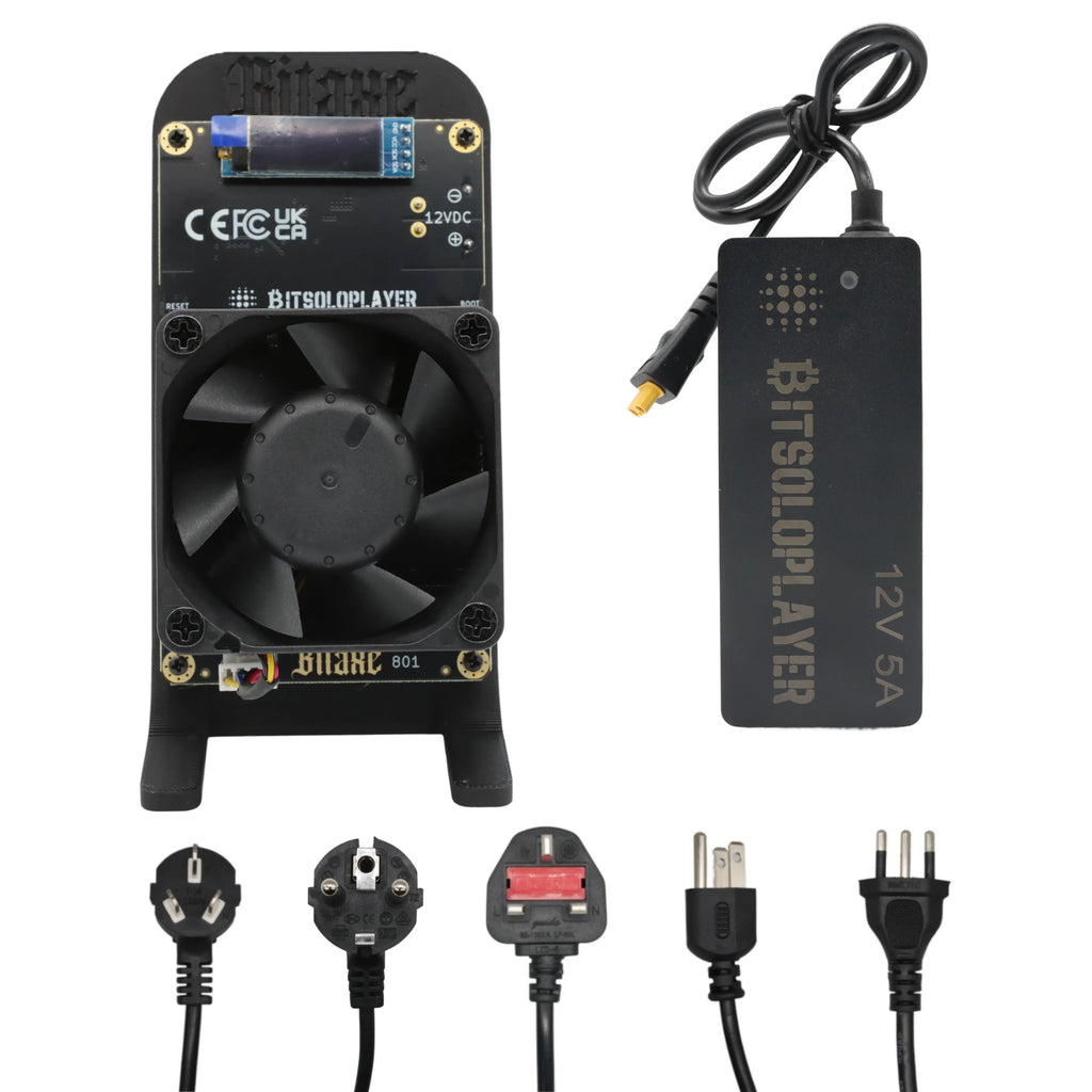 Bitaxe GT 801 ASIC Bitcoin Miner 2.4Th/S 40W BM1370 Chip Open Source Home Crypto Miner