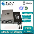 New Ipollo V1 Mini ETC Miner 280Mh/S 240W Ethash ETC Mining Machine with PSU and Power Cord 6GB RAM Ipollo Miner ETC Asic Miner